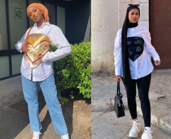 Hijab sporty dengan potongan cropped